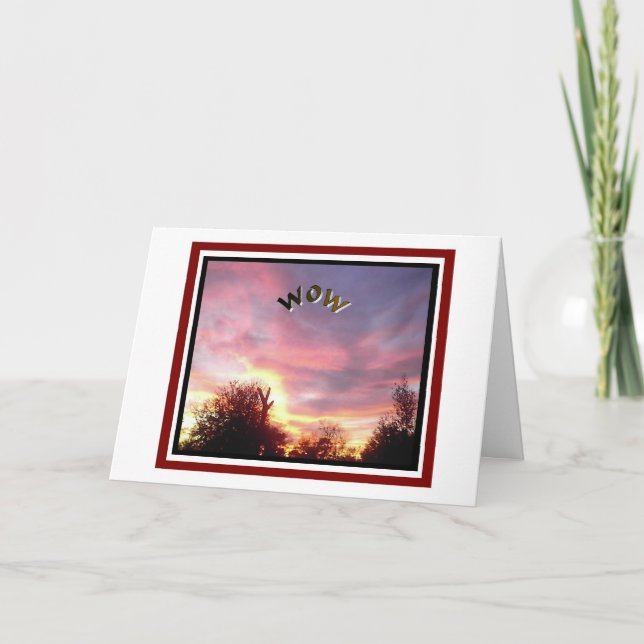Solnedgångfoto som är tänkande av dig kort (Framsida)