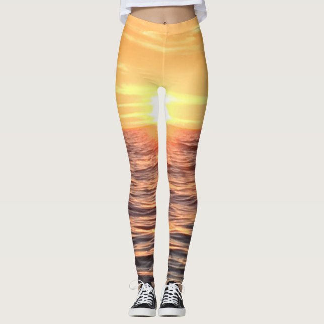 Solnedgånghav Leggings (Framsida)