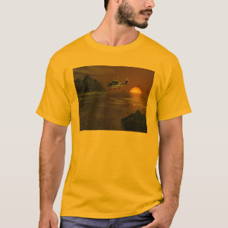 SolnedgånghelikopterT-tröja Tee Shirt