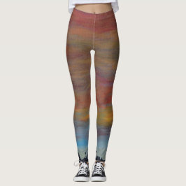 Solnedgånghimmeldamasker Leggings
