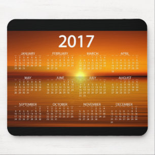 Solnedgångkalendrar 2017 musmatta
