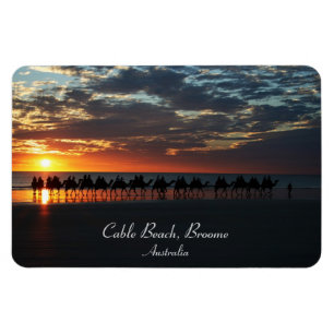 Solnedgångkamelritt, Broome, westerna Australien Magnet