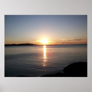 SolnedgångLake Superior Marquette foto Poster