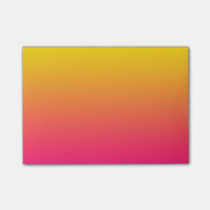 Solnedgånglutninggult djupt - rosor färgar Ombre Post-it Block