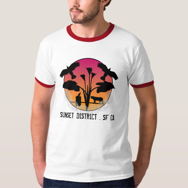 SOLNEDGÅNGOMRÅDE. SF CA T-SHIRT (Framsida)