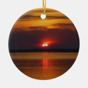 Solnedgångprydnad Julgransprydnad Keramik