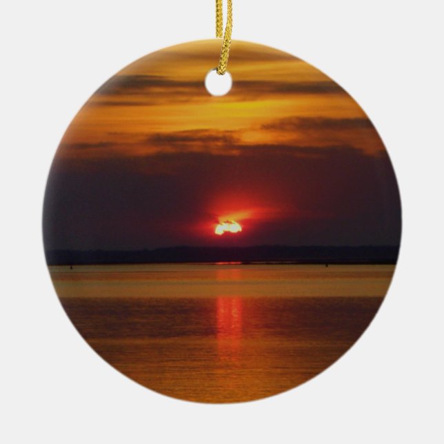 Solnedgångprydnad Julgransprydnad Keramik (Framsidan)