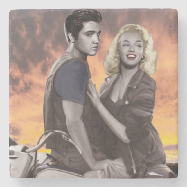 Solnedgångritt Underlägg Sten (Framsidan)