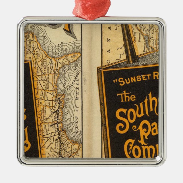 Solnedgångrutt Julgransprydnad Metall (Framsidan)