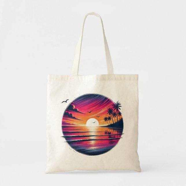Solnedgångs Serenitet – Kustdrömmarnas Totebag Tygkasse (Framsidan)