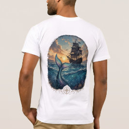 Solnedgångs Siren & Skugga T Shirt