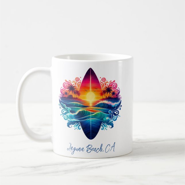 Solnedgångs ytskiktskurvor kaffemugg (Vänster)