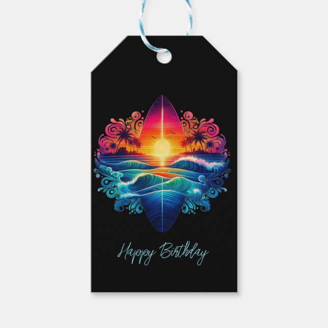 Solnedgångs ytskiktskurvor presentetikett (Framsidan)