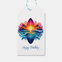 Solnedgångs ytskiktskurvor presentetikett