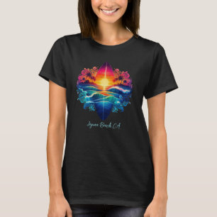 Solnedgångs ytskiktskurvor t shirt
