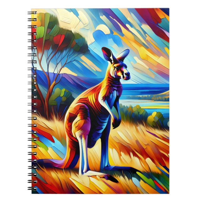 Solnedgångsande Känguru Anteckningsbok (Framsidan)