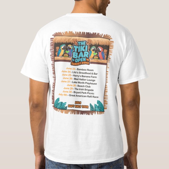 Solnedgångsåsens Tiki T Shirt (Baksida)