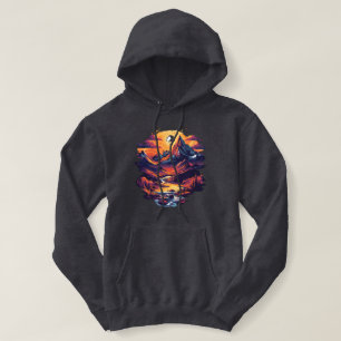 Solnedgångsberg Escape Grafisk T-Shirt