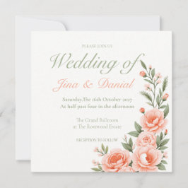 Solnedgångsblomning - Grön Spara Datumet