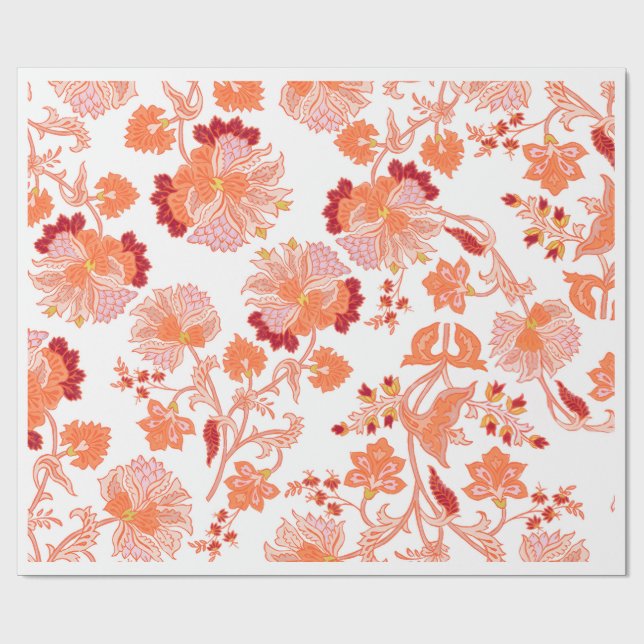 "Solnedgångsblomning" Livlig Blommig Mönsterpresen Presentpapper (Platt)