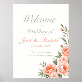Solnedgångsblomning Poster