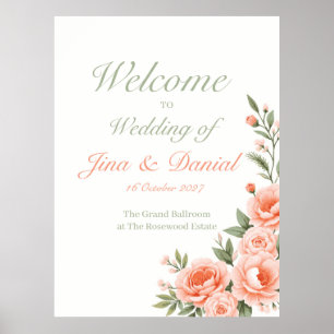 Solnedgångsblomning Poster