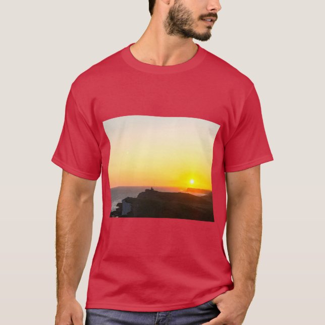 Solnedgångsdesignlogotyp – Fånga skönheten i skymn T Shirt (Framsida)