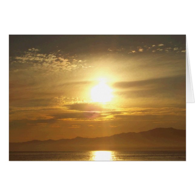 Solnedgångsdröm Hälsningskort (Framsidan Horizontal)
