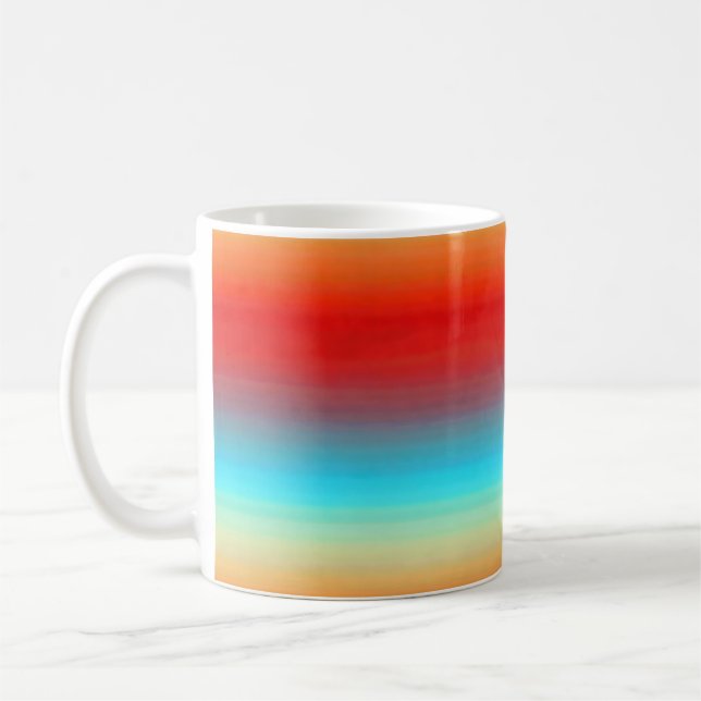 Solnedgångsfärger Ombre-mönster Kaffemugg (Vänster)