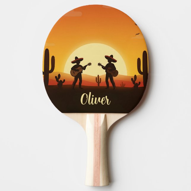 Solnedgångsfiesta – Whimsisk ökenfirande Pingisracket (Framsidan)
