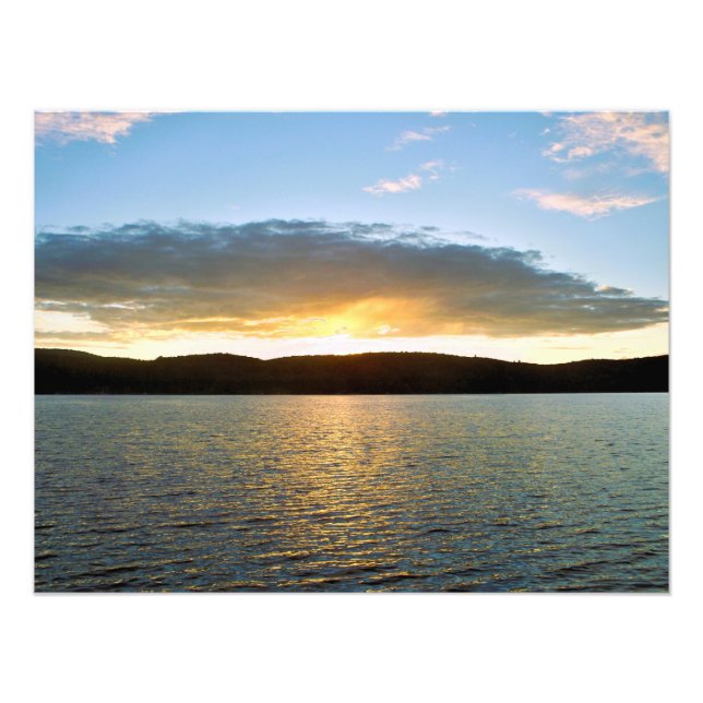 Solnedgångsfoto förstoring fototryck (Framsidan)