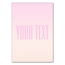 Solnedgångsgradient från rosa till peach med anpas bordsnummer