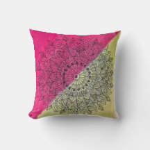 Solnedgångsgradient Mandala Kudd