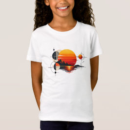 Solnedgångsgrid – Retro geometrisk minimalistisk d T Shirt