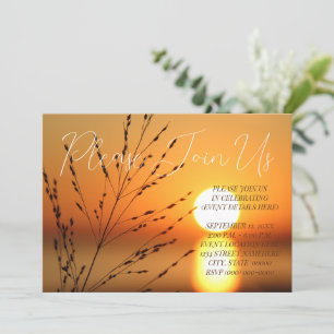 Solnedgångshändelse Inbjudningar