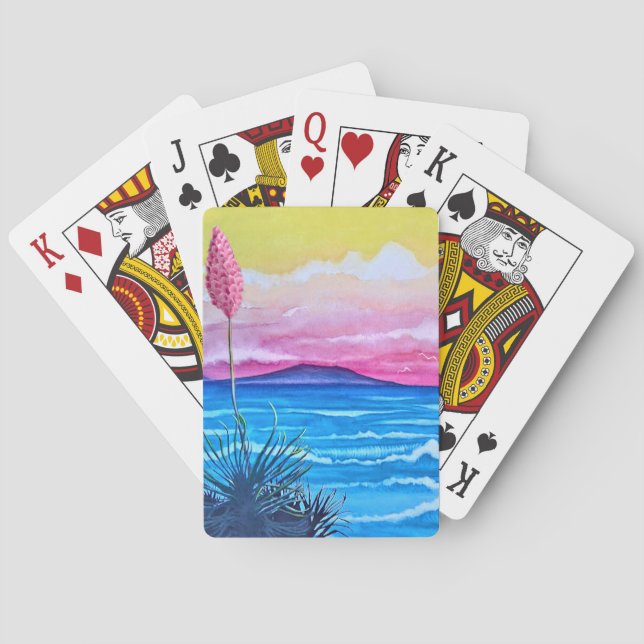 Solnedgångshav  casinokort (Baksidan)