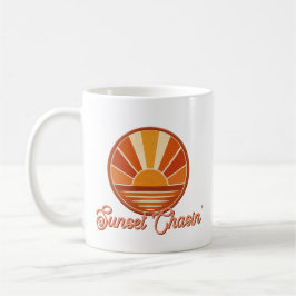 Solnedgångsjakt Retro-vibe Kaffemugg