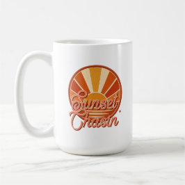 Solnedgångsjakt Vintage Känsla Kaffemugg