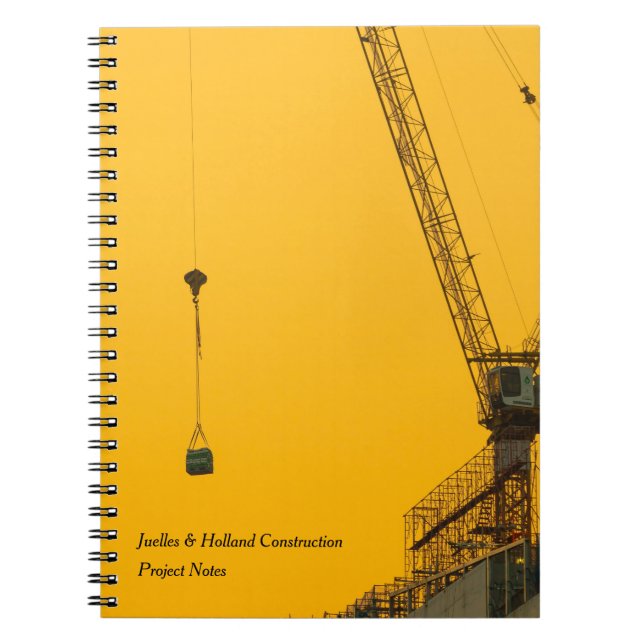 Solnedgångskran Minimal Anteckningsbok (Framsidan)