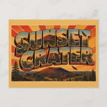 Solnedgångskrater Arizona Slackervulkan Konst