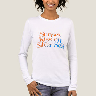 Solnedgångskyss på Silverhavet Gradient Typografi T Shirt