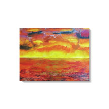 Solnedgångslandskap Bakgrund Canvas