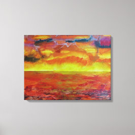 Solnedgångslandskap Bakgrund Canvas