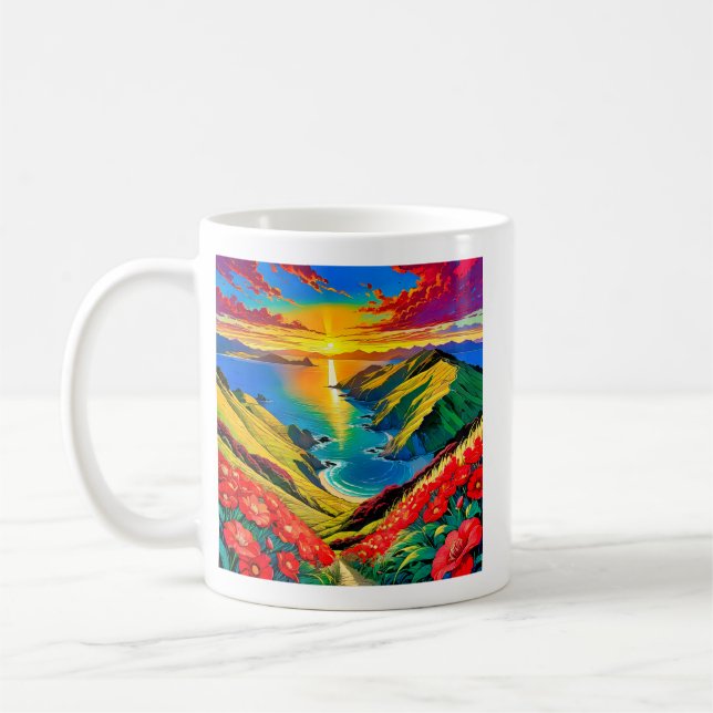 Solnedgångslycka Kaffemugg (Vänster)