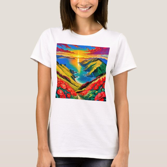 Solnedgångslycka T Shirt (Framsida)