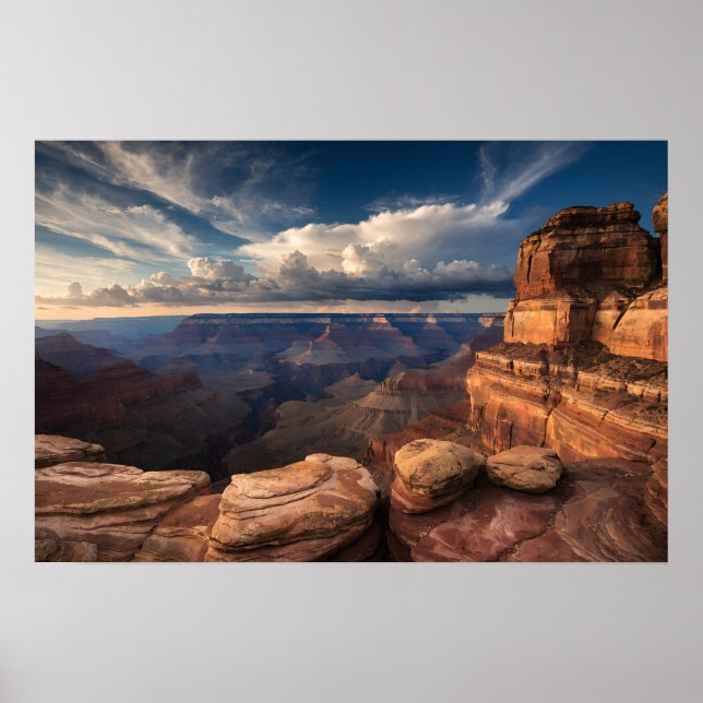 Solnedgångsmajestät över Grand Canyon Poster (Framsidan)