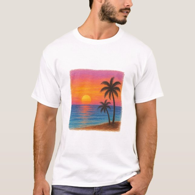 Solnedgångsmålning T Shirt (Framsida)