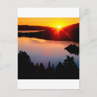 Solnedgångsmaragdfjärd Lake Tahoe Vykort
