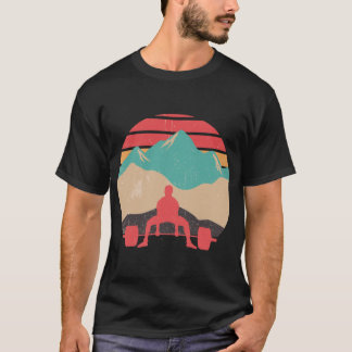 Solnedgångsmarklyft Kraftlyftning rolig T Shirt