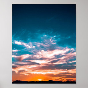 Solnedgångsmoln Poster
